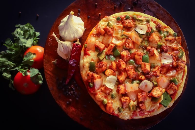 Bruschetta and appetizers at dewey's pizza restaurant